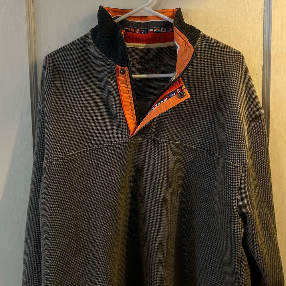 men’s vintage ORVIS quarter zip
